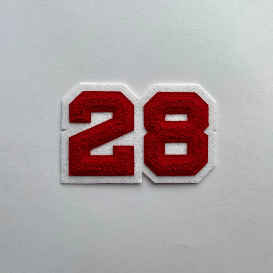 chenille numeral 28